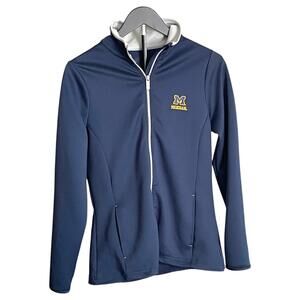 Women’s Michigan Wolverines Antigua Full Zip Jacket Small Navy Generation